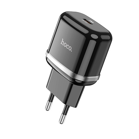 Сетевое зарядное устройство, 1 PD 20W + 1 USB 3.0 QC (N24), HOCO, черный