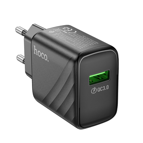 Сетевое зарядное устройство, 1 USB 3.0 QC 18W (CS21A), HOCO, черный