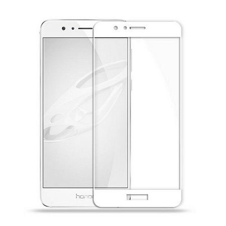 Защитное стекло на Honor 8, Silk Screen 2.5D, белый, X-CASE