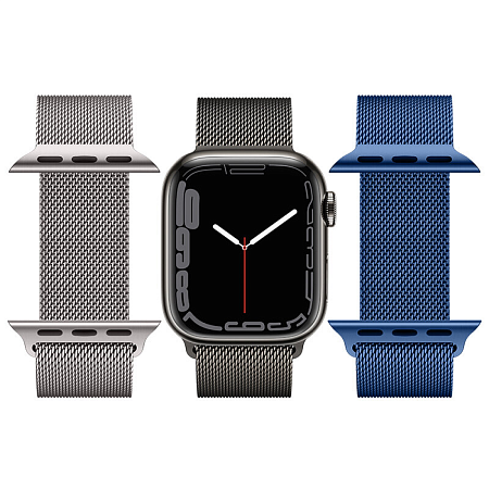 Ремешок на руку для Apple Watch 44/45/46/49 мм, HOCO, WA03, Milanese loop, серый