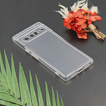 Чехол силиконовый для Google Pixel 6 Pro, с защитой камеры, X-CASE, прозрачный