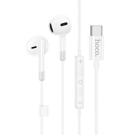 Проводные наушники M109, Type-C, Pure joy wire control earphones, HOCO, белый