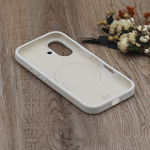 Чехол-накладка для iPhone 17, Silicon Case, магнитный (MagSafe), без лого, X-CASE, белый