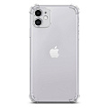 Чехол силиконовый для iPhone 11 (6.1), усиленные края, с защитой камеры, X-CASE, прозрачный
