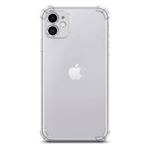 Чехол силиконовый для iPhone 11 (6.1), усиленные края, с защитой камеры, X-CASE, прозрачный
