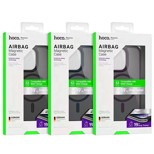 Чехол для iPhone 15 Pro, PC+TPU, Магнитный (MagSafe), AS5, HOCO, синий