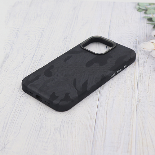 Чехол-накладка для iPhone 16 Pro, камуфляж, магнитный (MagSafe), без лого, X-CASE, синий