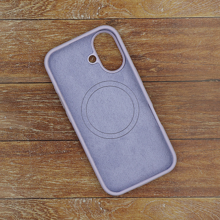 Чехол-накладка для iPhone 16, Silicon Case, магнитный (MagSafe), без лого, X-CASE, сиреневый