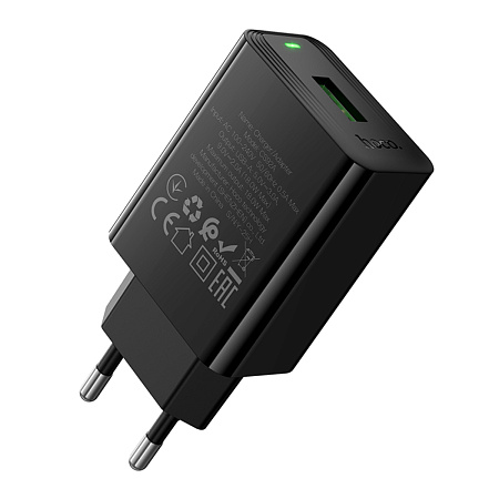 Сетевое зарядное устройство, 1 USB 3.0 QC (CS92A), HOCO, черный