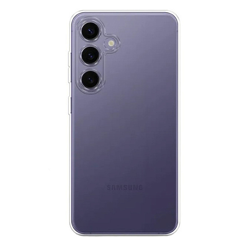 Чехол силиконовый для Samsung Galaxy S24 Plus, с защитой камеры, X-CASE, прозрачный