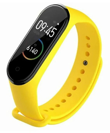 Ремешок на руку для Mi band 3/4, силиконовый, желтый