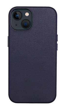 Чехол-накладка для iPhone 14, экокожа, магнитный (MagSafe), синий