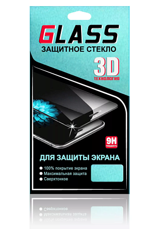 Защитное стекло на iPhone 7/8/SE (2020), 3D черный, X-CASE