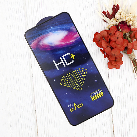 Защитное стекло на Xiaomi Redmi Note 14S (4G), HD, черный, X-CASE