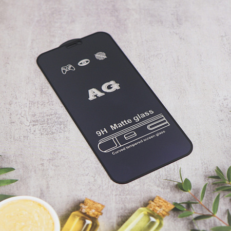 Защитное стекло на iPhone 12 (6.1)/12 PRO (6.1), Anti-blue ray матовый черный, X-CASE