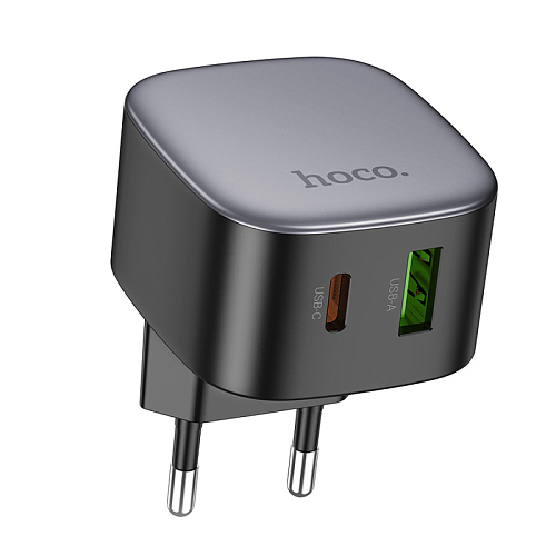 Сетевое зарядное устройство, 1 PD 20W + 1 USB 3.0 QC (CS32A), HOCO, черный