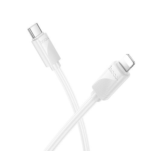 Кабель Lightning to Type-C (PD), HOCO, X114, 1 метр, цвет белый