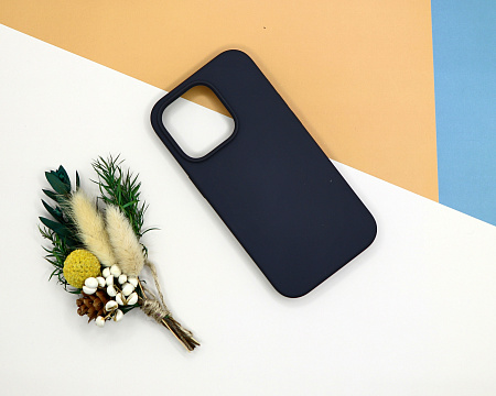 Чехол-накладка для iPhone 14 Pro, Silicon Case, без лого, угольно-серый