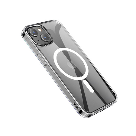 Чехол силиконовый для iPhone 14 (6.1), Магнитный (MagSafe), X-CASE, прозрачный