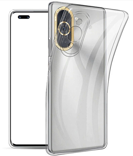 Чехол силиконовый для Huawei Nova 10 (4G/5G), с защитой камеры, X-CASE, прозрачный