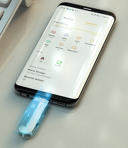 USB Flash Drive 32GB Smart Type-C (UD10) 2 в 1, скорость записи 15-30 МБ/С, скорость чтения 80-120МБ/С