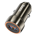 Автомобильное зарядное устройство, 1 USB QC3.0, (Z46), HOCO, серый