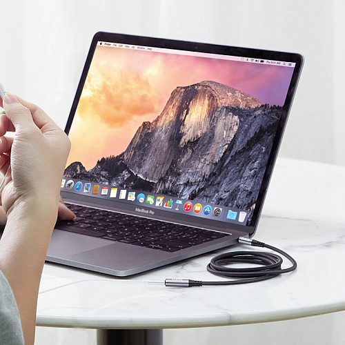 Удлинитель Jack 3.5 (1m), UPA20, HOCO, серый