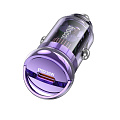 Автомобильное зарядное устройство, 1 PD 30W (Z53), HOCO, фиолетовый с прозрачным