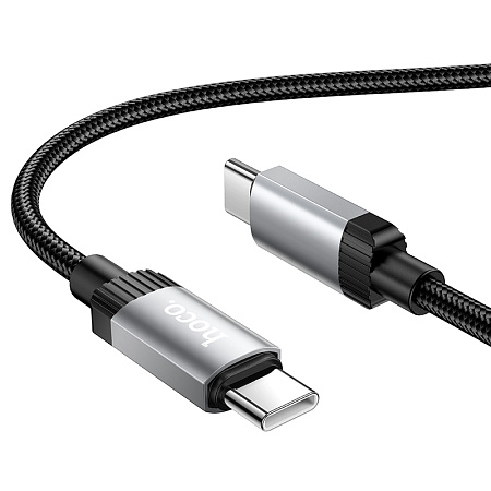 Кабель Type-C на Type-C, HOCO, X117, 1 метр, 60W, цвет черный