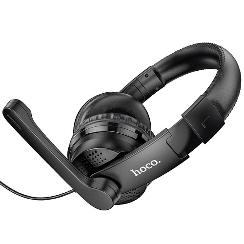 Проводные наушники W103, HOCO, игровые с микрофоном, черные