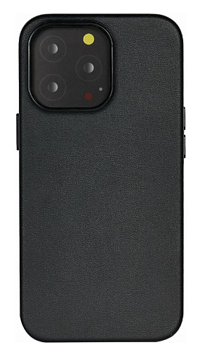Чехол-накладка для iPhone 14 Pro, экокожа, магнитный (MagSafe), черный