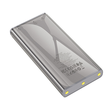 Универсальный Доп. Аккумулятор 10000mAh, J103, HOCO, выход: 2 USB (22.5W)+1 PD (20W), серый