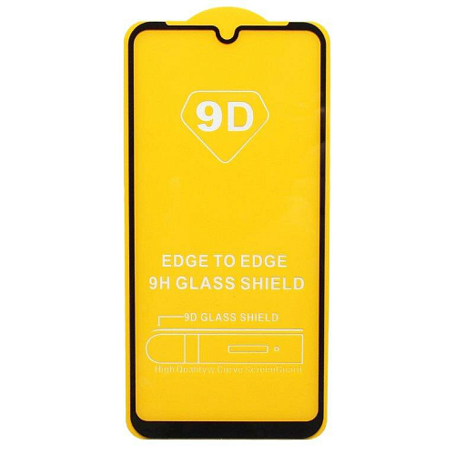 Защитное стекло на Xiaomi Mi Play, 9D. черный, X-CASE