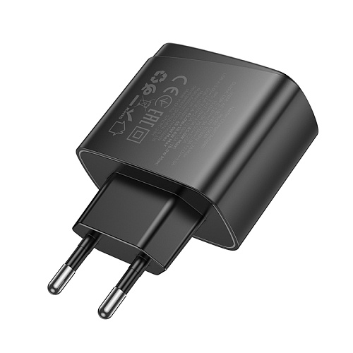 Сетевое зарядное устройство, 1 PD 65W + 1 USB 18W (CS63A), HOCO, черный