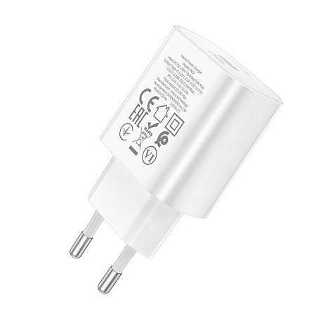 Сетевое зарядное устройство, 1 PD 25W (N22), HOCO, Безопасный сертификат, белый