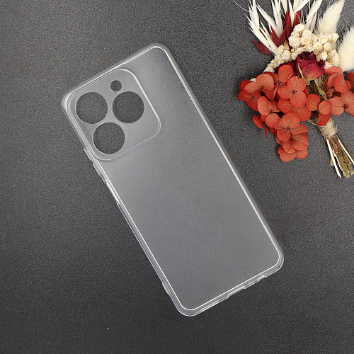 Чехол силиконовый для Realme C61/C63, с защитой камеры, X-CASE, прозрачный