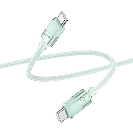 Кабель Type-C на Type-C, HOCO, U132, 60W, 1.2м, зеленый