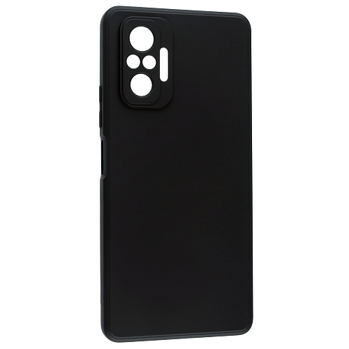 Чехол силиконовый для Xiaomi Redmi Note 10 (4G)/Note 10S, с микрофиброй внутри, с защитой камеры, X-CASE, черный