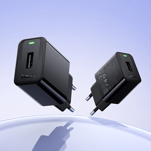 Сетевое зарядное устройство, 1 USB 2.1A (CS91A), HOCO, Micro, черный