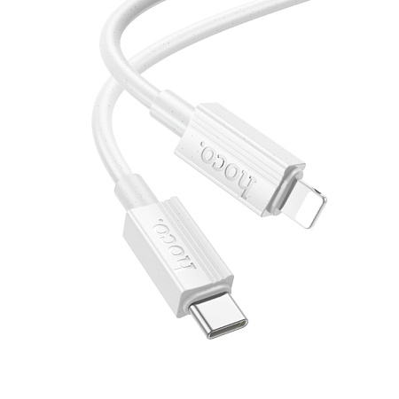 Кабель Lightning to Type-C (PD), HOCO, X107, 1м, белый