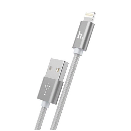 USB дата кабель Lightning, HOCO, X2, серебрянный