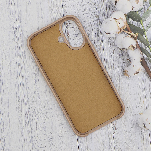 Чехол-накладка для iPhone 16, глянцевый, магнитный (MagSafe), без лого, X-CASE, бежевый