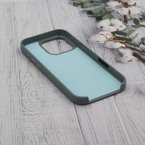 Чехол-накладка для iPhone 16 Pro, глянцевый, магнитный (MagSafe), без лого, X-CASE, бирюзовый