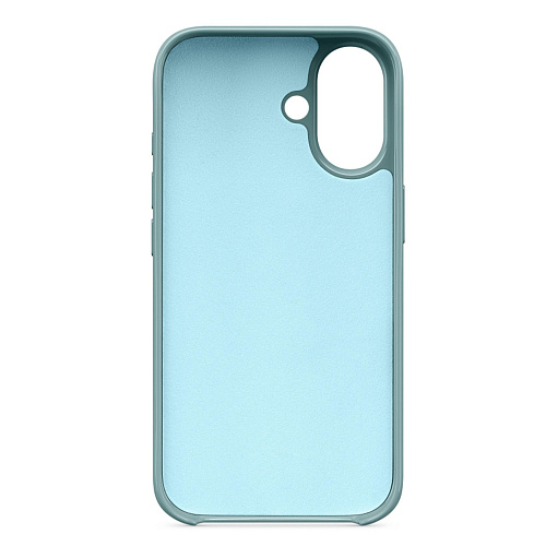 Чехол-накладка для iPhone 16, глянцевый, магнитный (MagSafe), без лого, X-CASE, бирюзовый