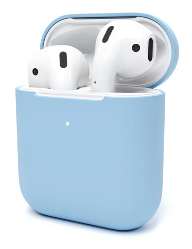 Чехол силиконовый для Airpods 1/Airpods 2 case, X-CASE, голубой