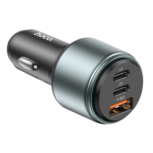 Автомобильное зарядное устройство, 1 USB QC3.0+2 PD 65W (NZ9), HOCO, черный