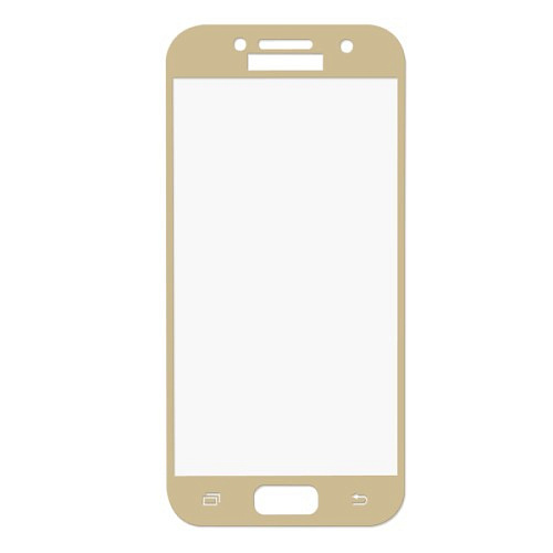 Защитное стекло на Samsung A320F, Galaxy A3 (2017), 2.5D, золотой, X-CASE