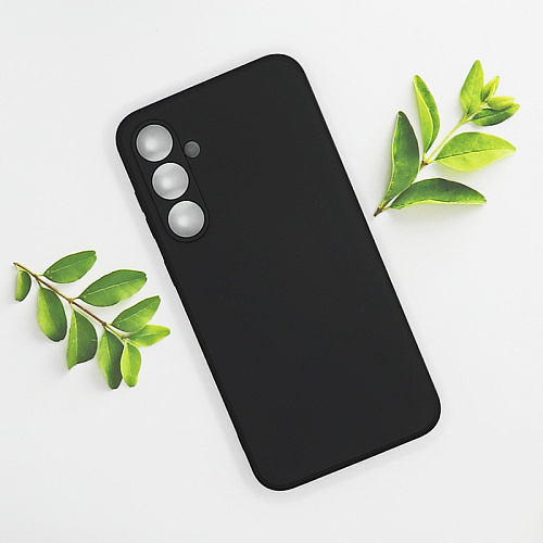 Чехол силиконовый для Samsung Galaxy S23FE, с микрофиброй внутри, с защитой камеры, X-CASE, черный