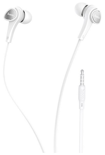 Проводные наушники M66 Passion in-line control eaphones, HOCO, белый