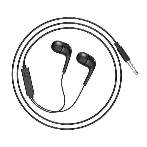 Проводные наушники M40 Prosody Universal Earphone, HOCO, вакуумные с микрофоном, черные